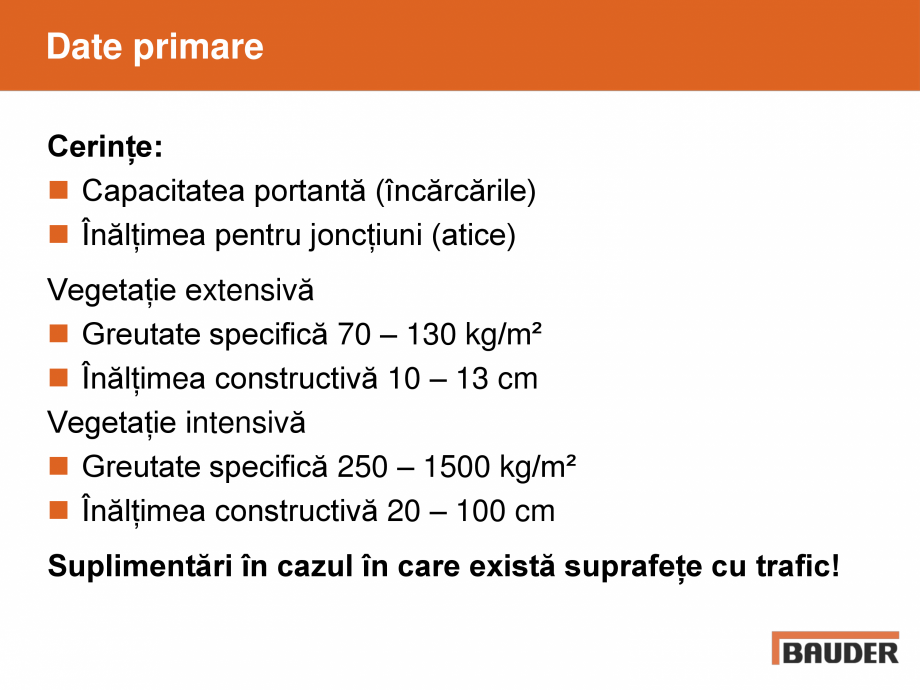 Pagina 4-Acoperis cu vegetatie extensiva, intensiva BAUDER Catalog, brosura Romana  Protecție...