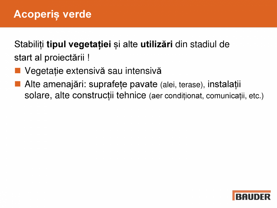 Pagina 8-Acoperis cu vegetatie extensiva, intensiva BAUDER Catalog, brosura Romana cuție – amenajare
...