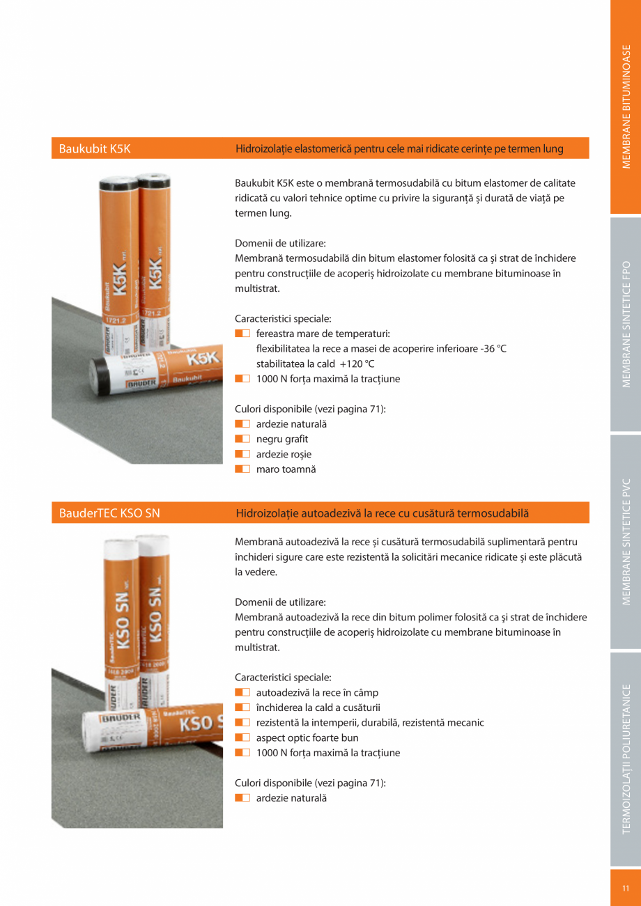 Pagina 11-Sisteme acoperis terasa BAUDER Catalog, brosura Romana membrană bituminoasă, un strat
1
2

Sistem ...