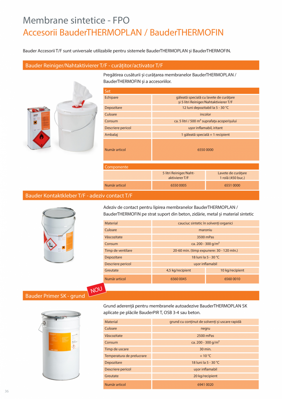 Pagina 36-Sisteme acoperis terasa BAUDER Catalog, brosura Romana ă 200 g/m²

țesătură din fibre
de...