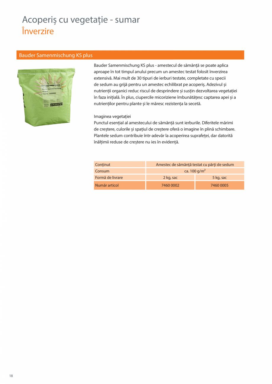 Pagina 18-Sisteme de acoperis cu vegetatie BAUDER Catalog, brosura Romana 0

Acoperiș cu vegetație - sumar
...