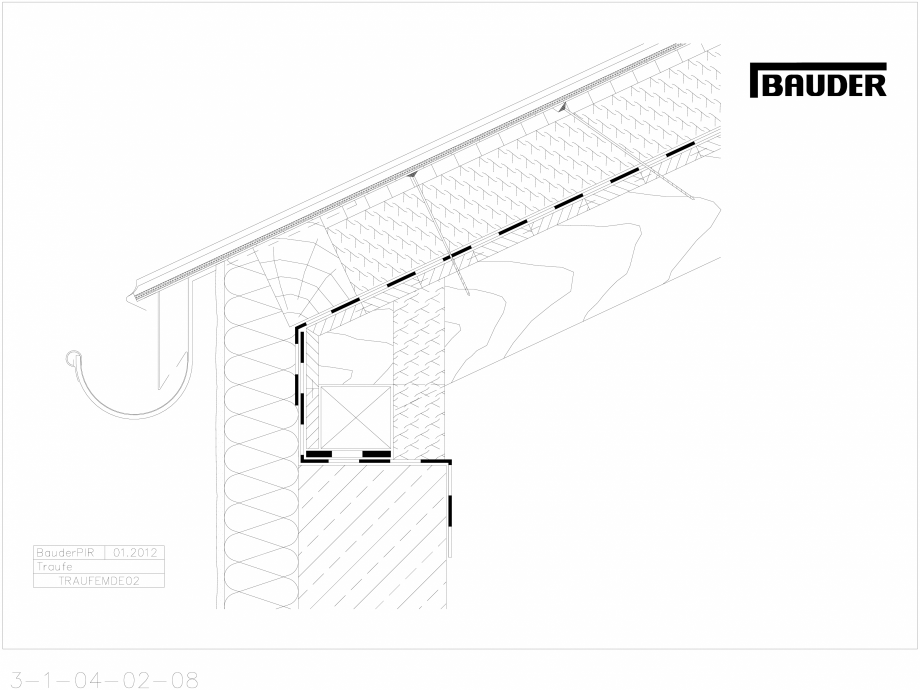 Pagina 1-CAD-DWG Bauder - Acoperis metalic - Detaliu - streasina - TRAUFEMDE02 BAUDER Detaliu de montaj 
