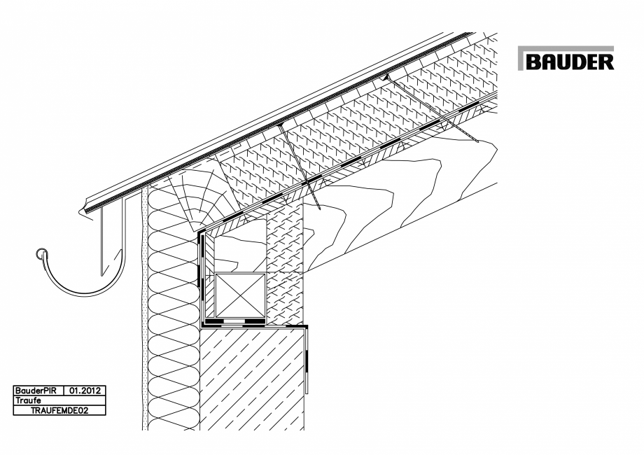 Pagina 1-CAD-PDF Bauder - Acoperis metalic - Detaliu - streasina - TRAUFEMDE02 BAUDER Detaliu de montaj 