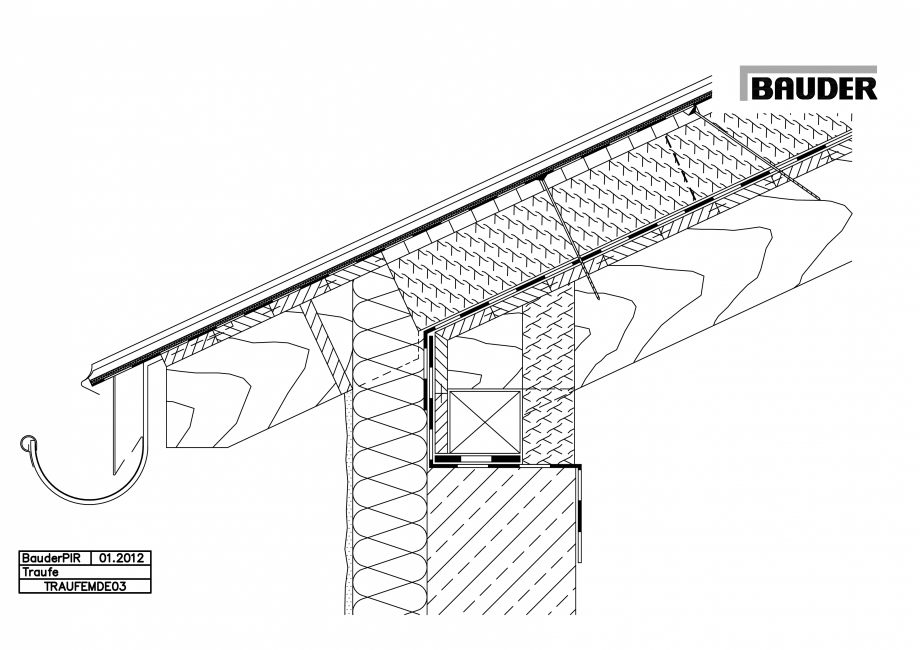 Pagina 1-CAD-PDF Bauder - Acoperis metalic - Detaliu - streasina - TRAUFEMDE03 BAUDER Detaliu de montaj 