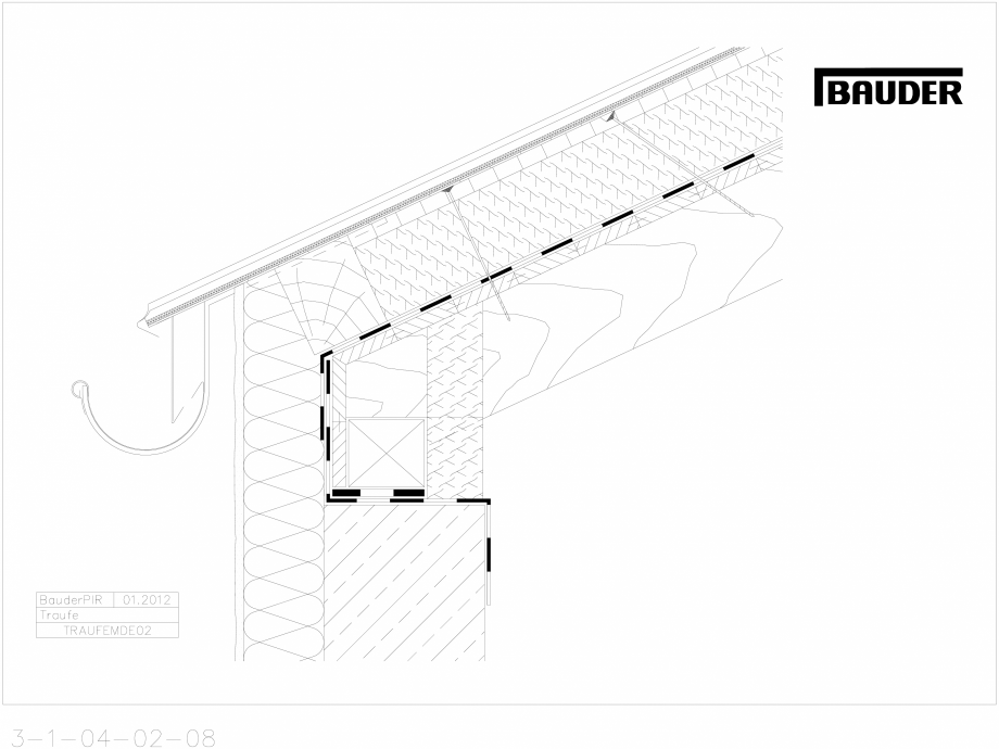 Pagina 1-CAD-DXF Bauder - Acoperis metalic - Detaliu - streasina - TRAUFEMDE02 BAUDER Detaliu de montaj 