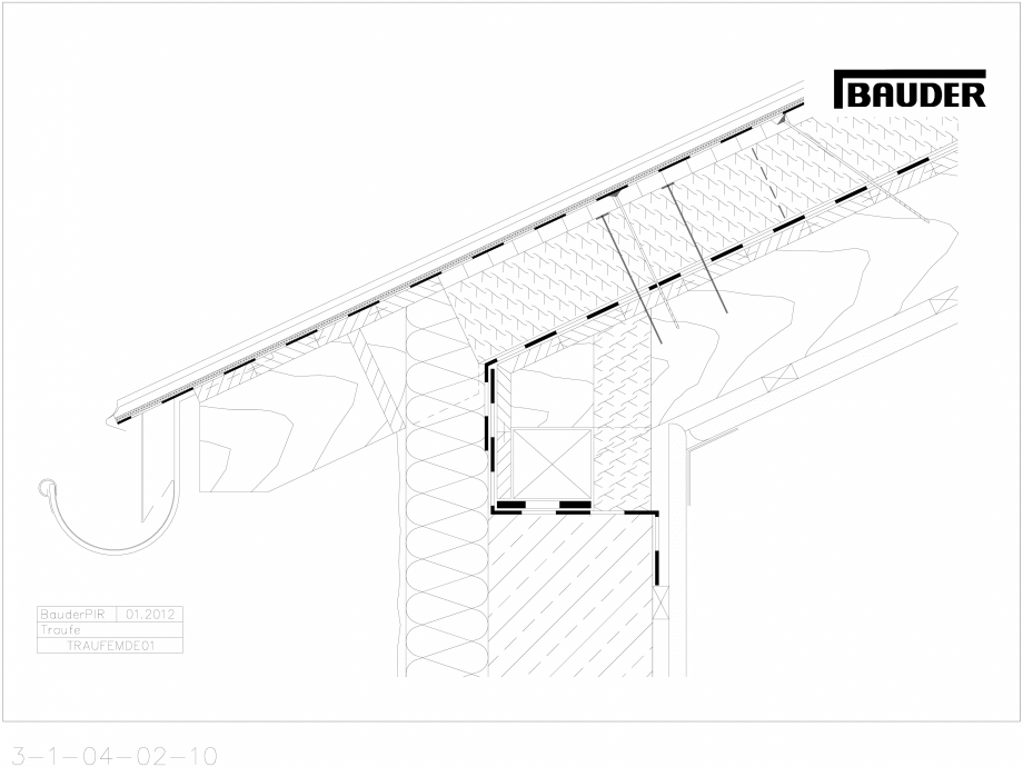 Pagina 1-CAD-DXF Bauder - Acoperis metalic - Detaliu - streasina - TRAUFEMDE01 BAUDER Detaliu de montaj 
