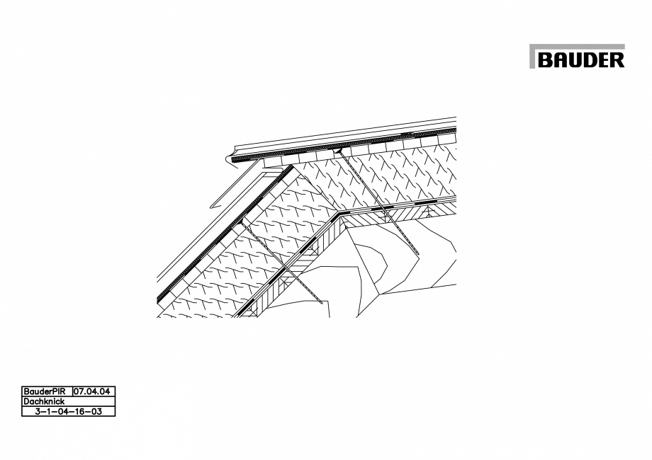 Pagina 1-CAD-PDF Bauder - Acoperis metalic - Detaliu - rupere de panta 3-1-04-16-03 BAUDER Detaliu de montaj 