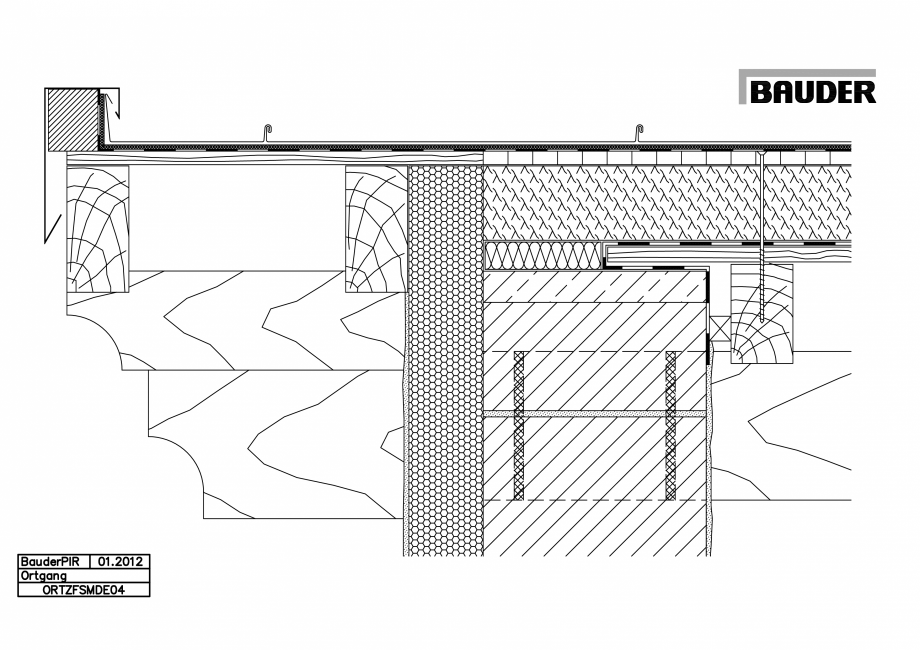 Pagina 1-CAD-PDF Bauder - Acoperis metalic - Detaliu pazie ORTZFSMDE04 BAUDER Detaliu de montaj 