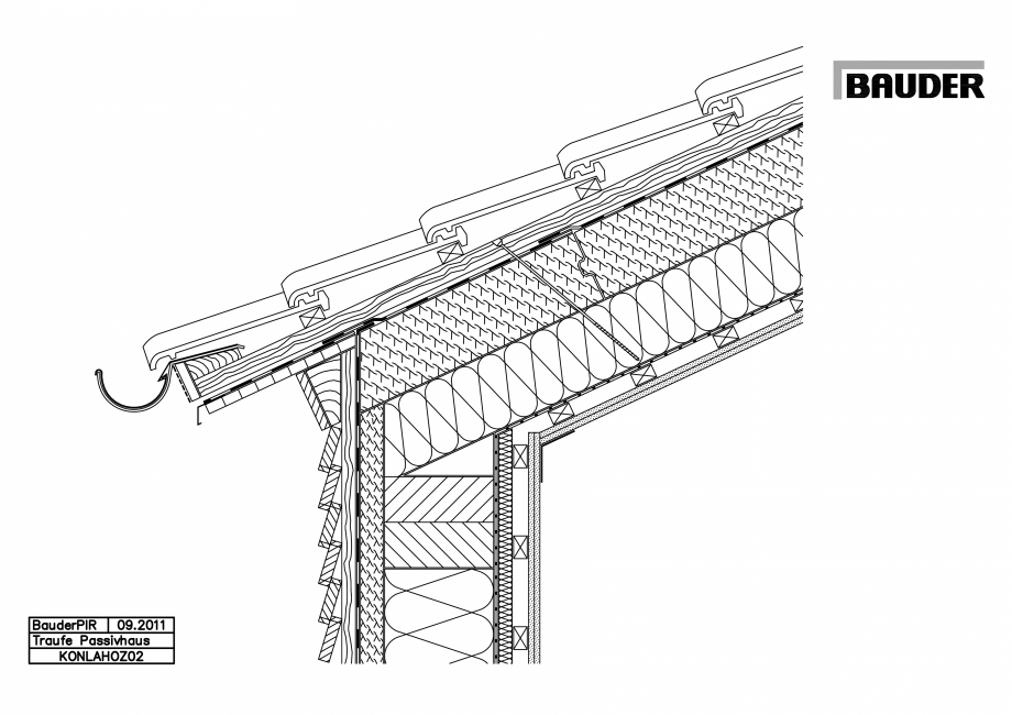 Pagina 1-CAD-PDF Bauder - Acoperis ceramic - Detaliu streasina KONLAHOZ02-rotated BAUDER Detaliu de montaj 