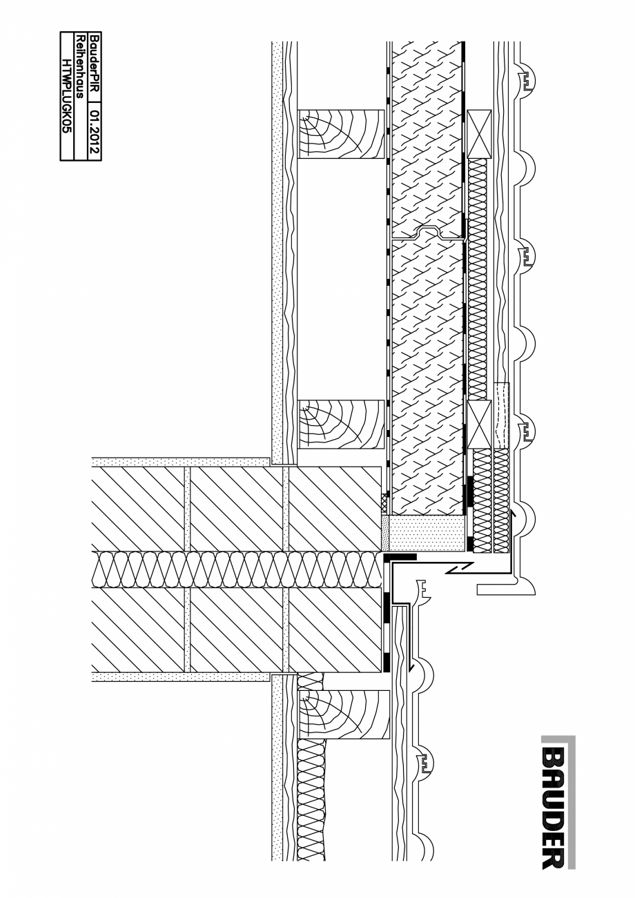 Pagina 1-CAD-PDF Bauder - Acoperis ceramic - Detaliu perete despartitor HTWPLUGK05 BAUDER Detaliu de montaj 