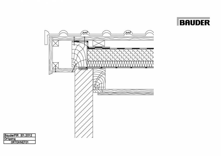 Pagina 1-CAD-PDF Bauder - Acoperis ceramic - Detaliu pazie ORTOHNEF01 BAUDER Detaliu de montaj 