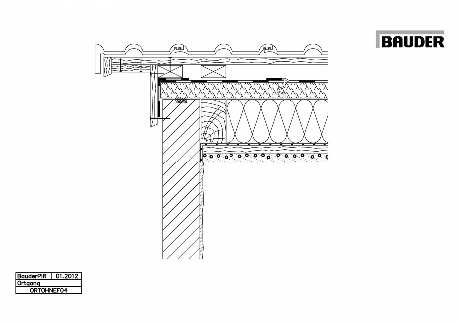 Pagina 1-CAD-PDF Bauder - Acoperis ceramic - Detaliu pazie ORTOHNEF04 BAUDER Detaliu de montaj 