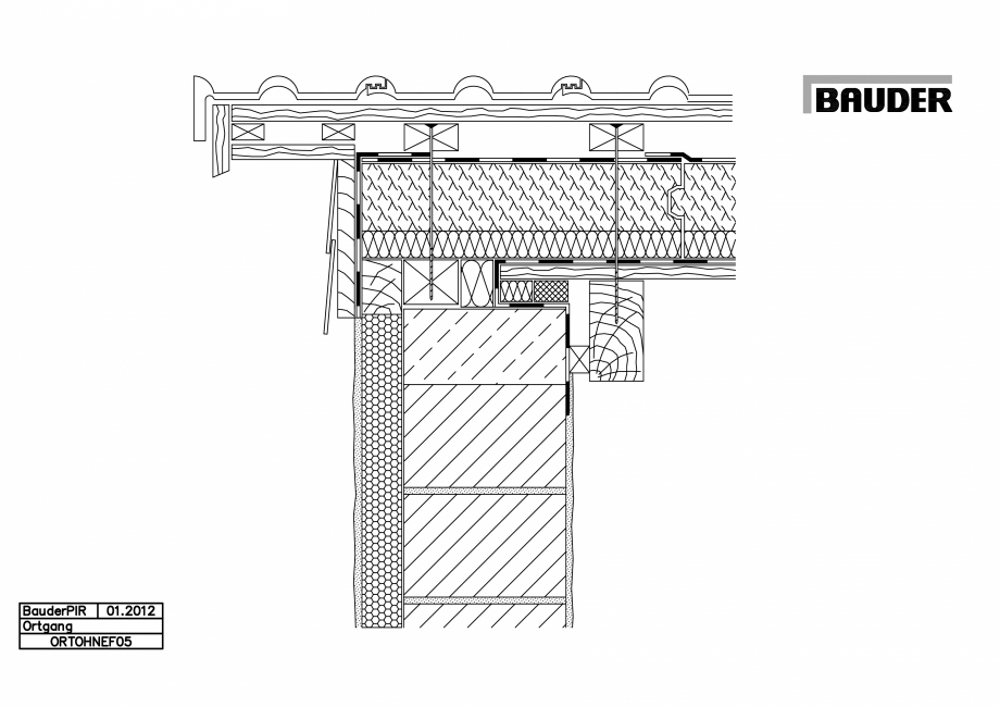 Pagina 1-CAD-PDF Bauder - Acoperis ceramic - Detaliu pazie ORTOHNEF05 BAUDER Detaliu de montaj 