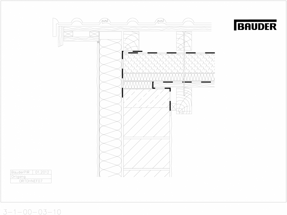 Pagina 1-CAD-DWG Bauder - Acoperis ceramic - Detaliu pazie ORTOHNEF07 BAUDER Detaliu de montaj 