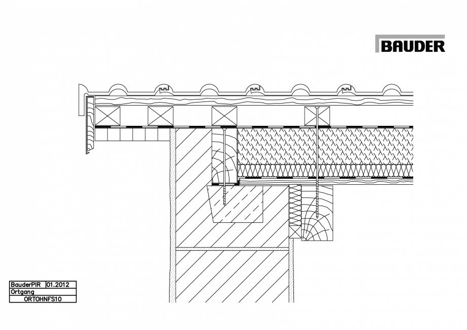 Pagina 1-CAD-PDF Bauder - Acoperis ceramic - Detaliu pazie ORTOHNFS10 BAUDER Detaliu de montaj 
