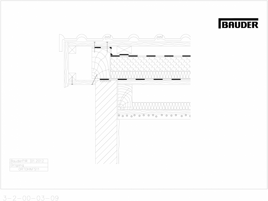 Pagina 1-CAD-DXF Bauder - Acoperis ceramic - Detaliu pazie ORTOHNFS11 BAUDER Detaliu de montaj 