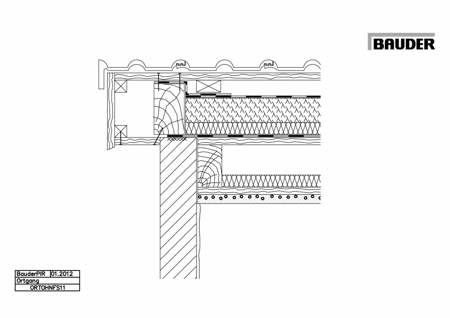 Pagina 1-CAD-PDF Bauder - Acoperis ceramic - Detaliu pazie ORTOHNFS11 BAUDER Detaliu de montaj 