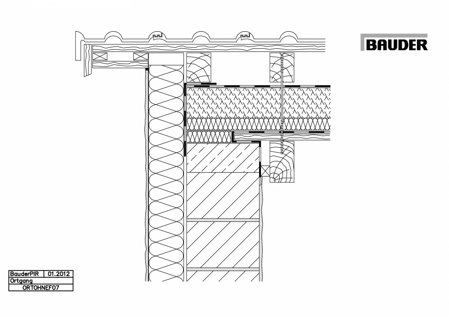 Pagina 1-CAD-PDF Bauder - Acoperis ceramic - Detaliu pazie ORTOHNEF07 BAUDER Detaliu de montaj 