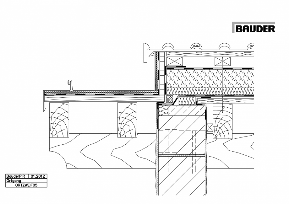 Pagina 1-CAD-PDF Bauder - Acoperis ceramic - Detaliu pazie ORTZWEIF05 BAUDER Detaliu de montaj 