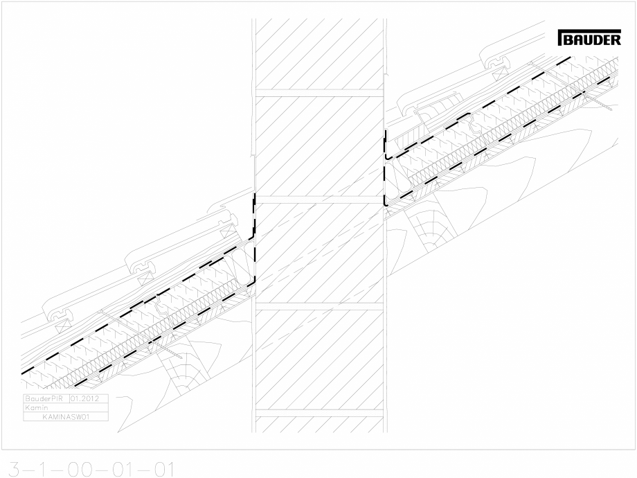 Pagina 1-CAD-DXF Bauder - Acoperis ceramic - Detaliu cos fum KAMINASW01 BAUDER Detaliu de montaj 