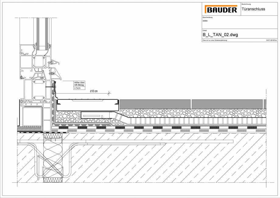 Pagina 1-CAD-PDF Bauder - Terasa - Plastic lichid - Jonctiune usa - B_L_TAN_02 BAUDER Detaliu de montaj 