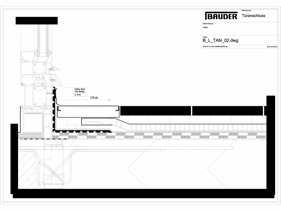Pagina 1-CAD-DWG Bauder - Terasa - Plastic lichid - Jonctiune usa - B_L_TAN_02 BAUDER Detaliu de montaj 