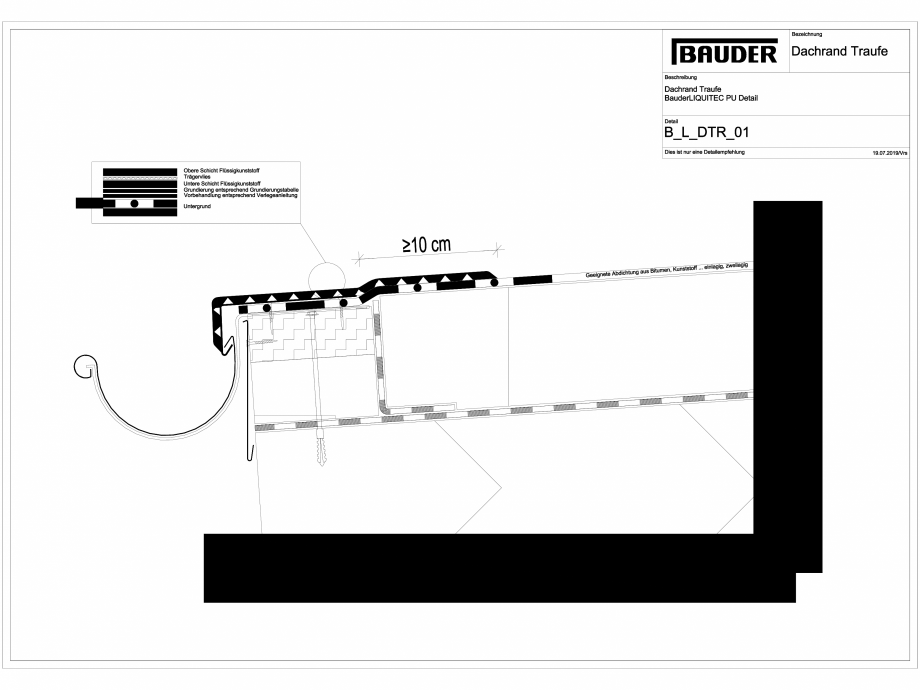 Pagina 1-CAD-DWG Bauder - Terasa - plastic lichid - detliu streasina - B_L_DTR_01 BAUDER Detaliu de montaj 