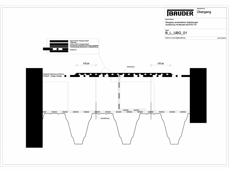 Pagina 1-CAD-DWG Bauder - Terasa - plastic lichid - Sigilare - B_L_UBG_01 BAUDER Detaliu de montaj 