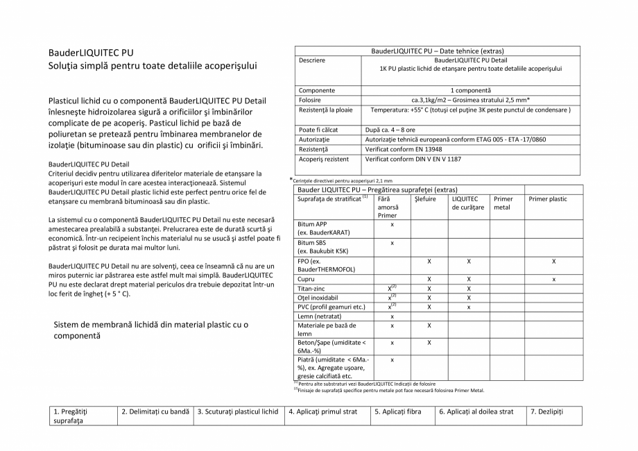 Pagina 4-Sistem de hidroizolatie cu membrana lichida din material plastic - BauderLIQUITEC BAUDER LIQUITEC...