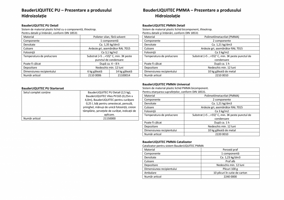 Pagina 6-Sistem de hidroizolatie cu membrana lichida din material plastic - BauderLIQUITEC BAUDER LIQUITEC...