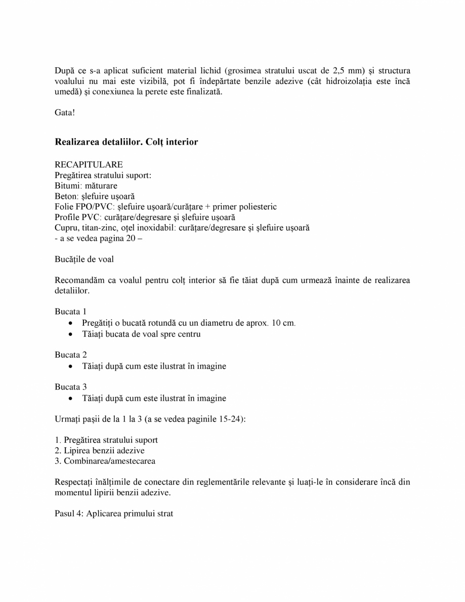 Pagina 15-Membrana lichida din material plastic BAUDER BauderLIQUITEC PU Instructiuni montaj, utilizare Romana...