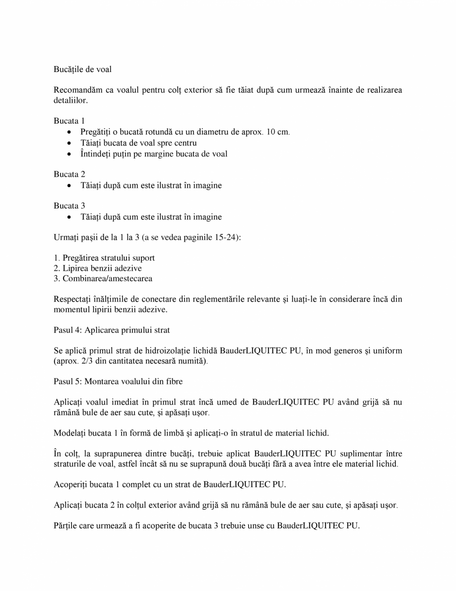 Pagina 17-Membrana lichida din material plastic BAUDER BauderLIQUITEC PU Instructiuni montaj, utilizare Romana...