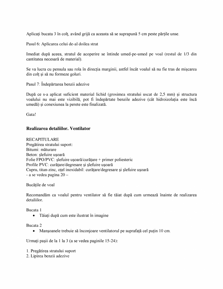 Pagina 18-Membrana lichida din material plastic BAUDER BauderLIQUITEC PU Instructiuni montaj, utilizare Romana...