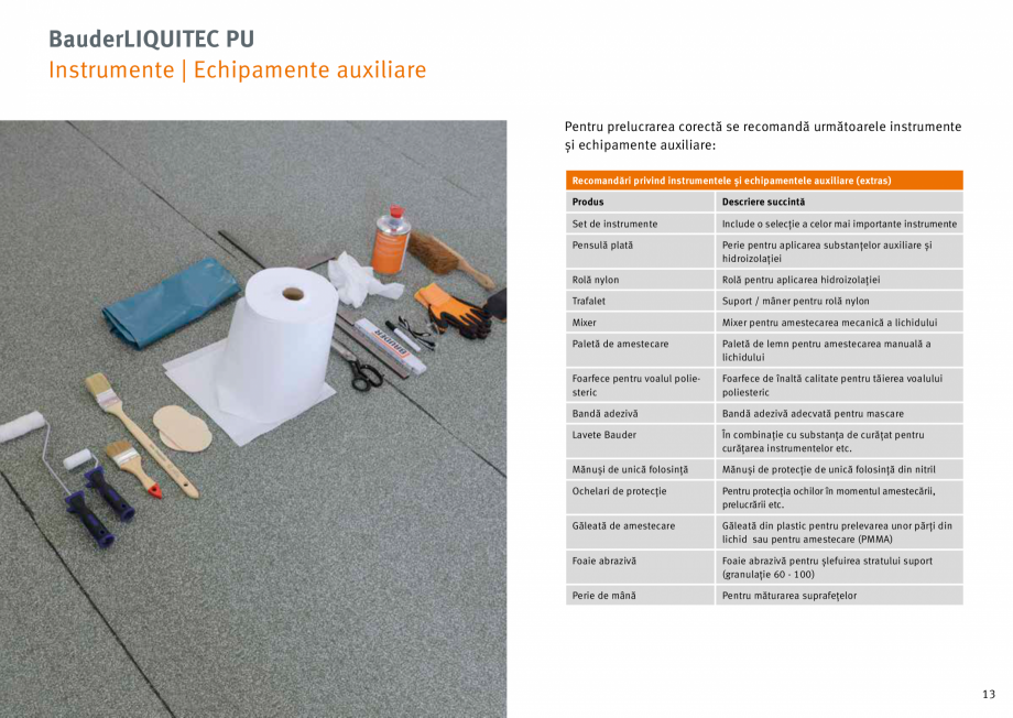 Pagina 7-Membrana lichida din material plastic BAUDER BauderLIQUITEC PU Instructiuni montaj, utilizare Romana...