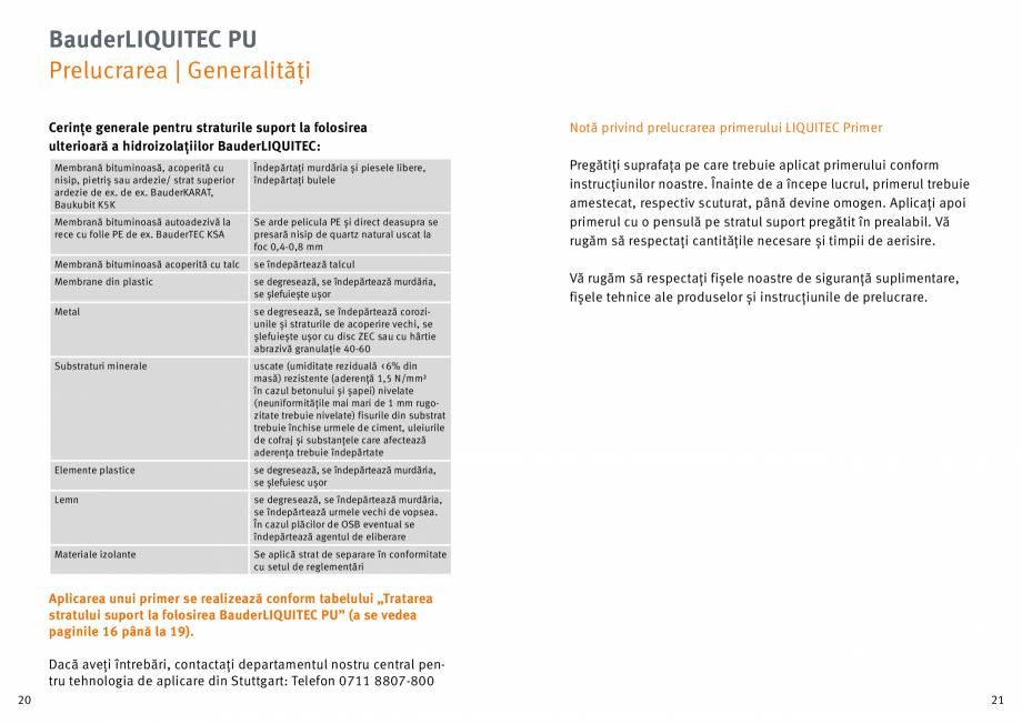Pagina 11-Membrana lichida din material plastic BAUDER BauderLIQUITEC PU Instructiuni montaj, utilizare Romana...