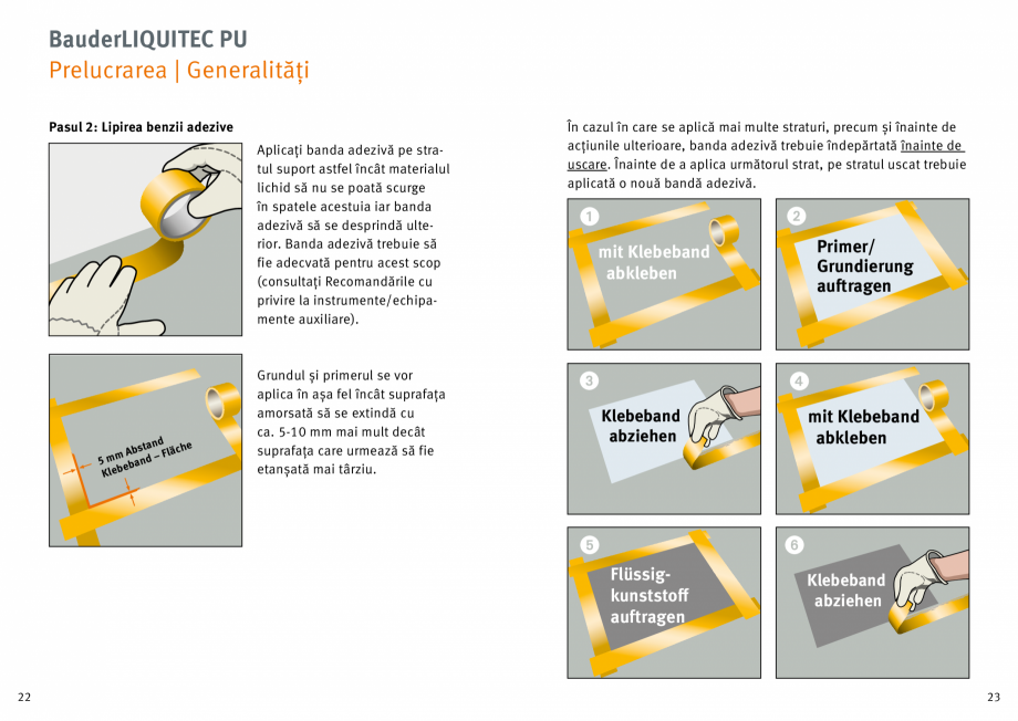 Pagina 12-Membrana lichida din material plastic BAUDER BauderLIQUITEC PU Instructiuni montaj, utilizare Romana...