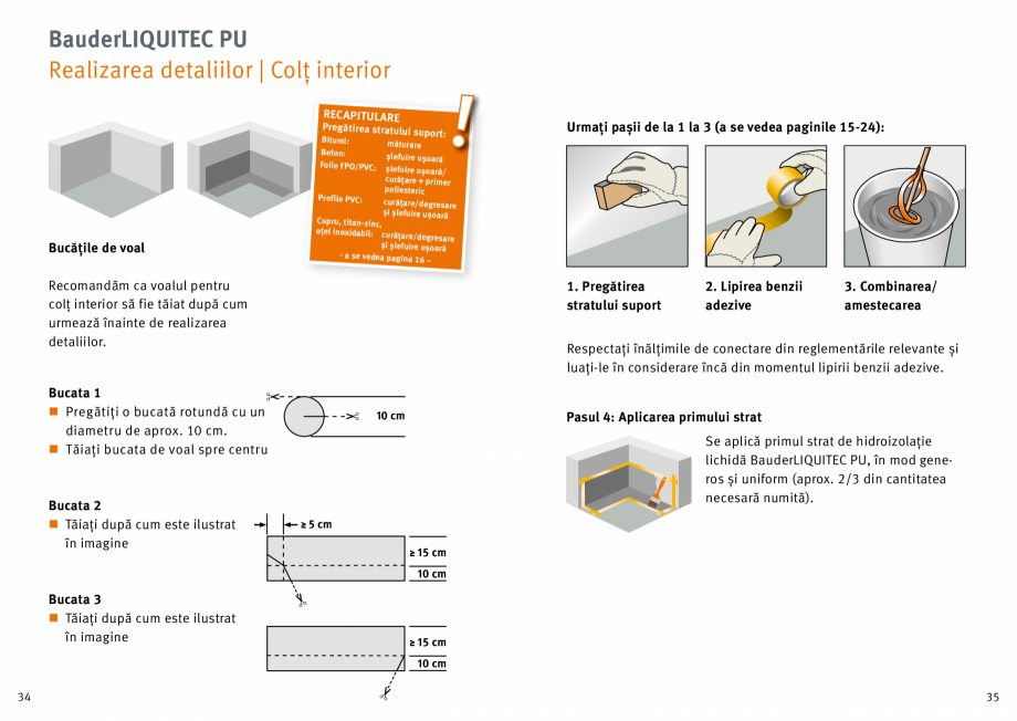 Pagina 18-Membrana lichida din material plastic BAUDER BauderLIQUITEC PU Instructiuni montaj, utilizare Romana...