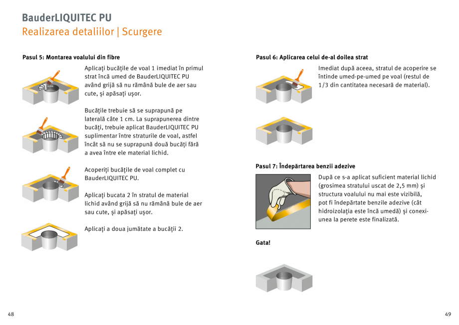 Pagina 25-Membrana lichida din material plastic BAUDER BauderLIQUITEC PU Instructiuni montaj, utilizare Romana...