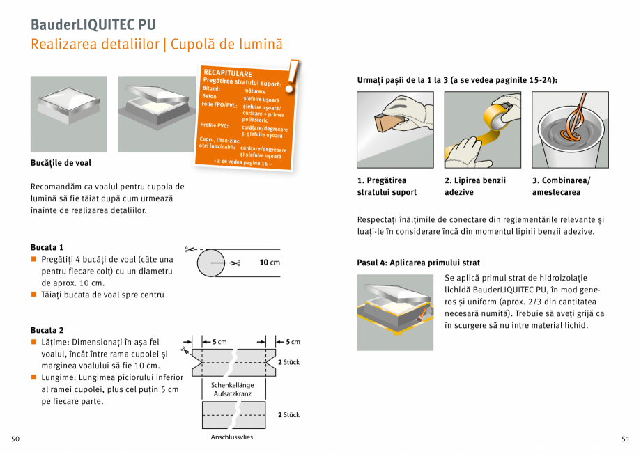 Pagina 26-Membrana lichida din material plastic BAUDER BauderLIQUITEC PU Instructiuni montaj, utilizare Romana...