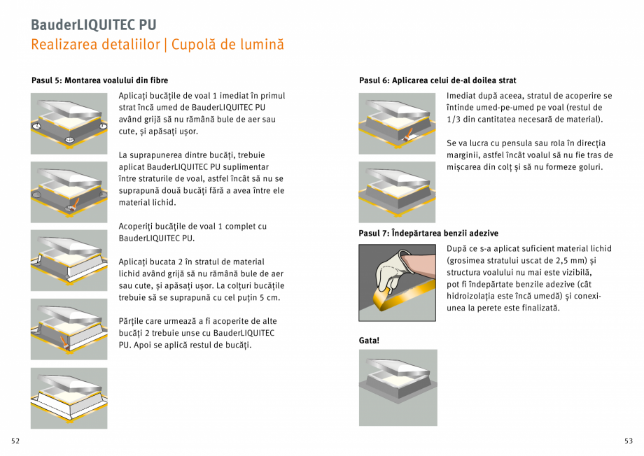 Pagina 27-Membrana lichida din material plastic BAUDER BauderLIQUITEC PU Instructiuni montaj, utilizare Romana...
