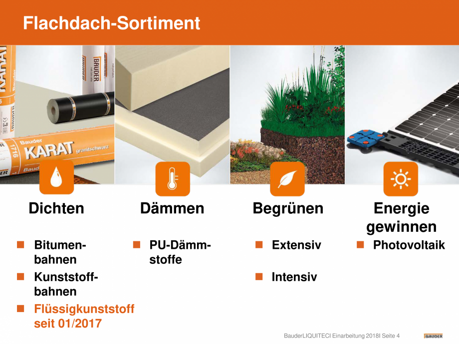 Pagina 4-Hidroizolatie pentru acoperis cu membrana lichida din material plastic BAUDER Catalog, brosura...