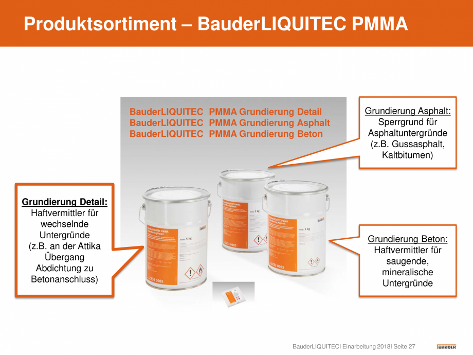 Pagina 27-Hidroizolatie pentru acoperis cu membrana lichida din material plastic BAUDER Catalog, brosura...
