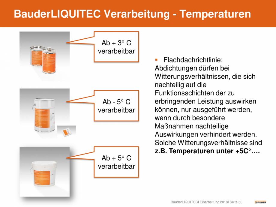 Pagina 50-Hidroizolatie pentru acoperis cu membrana lichida din material plastic BAUDER Catalog, brosura...