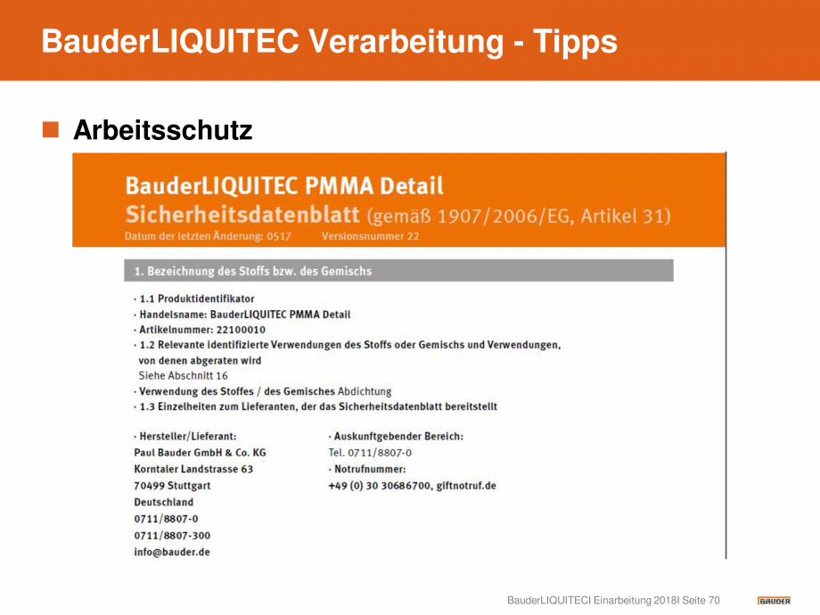 Pagina 70-Hidroizolatie pentru acoperis cu membrana lichida din material plastic BAUDER Catalog, brosura...