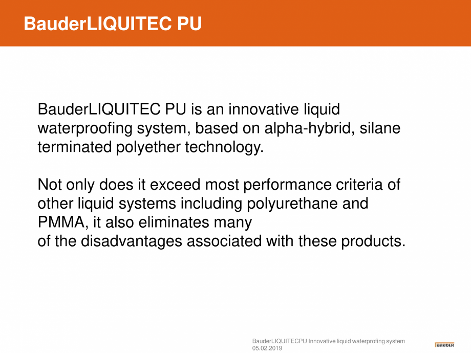 Pagina 3-Sistem de hidroizolatie cu membrana lichida din material plastic - Prezentare generala BAUDER...