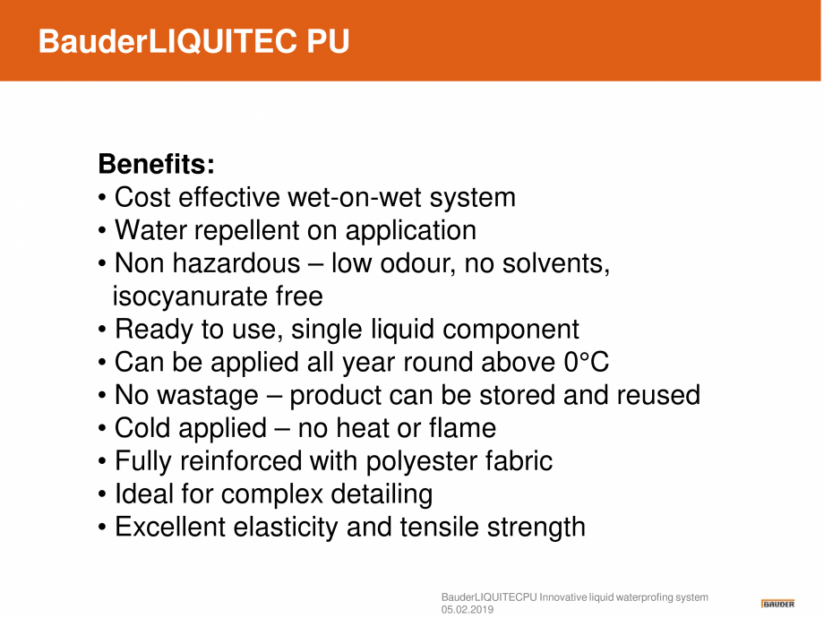 Pagina 5-Sistem de hidroizolatie cu membrana lichida din material plastic - Prezentare generala BAUDER...