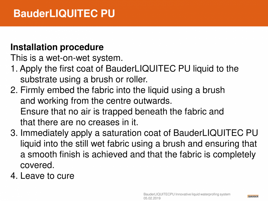 Pagina 8-Sistem de hidroizolatie cu membrana lichida din material plastic - Prezentare generala BAUDER...