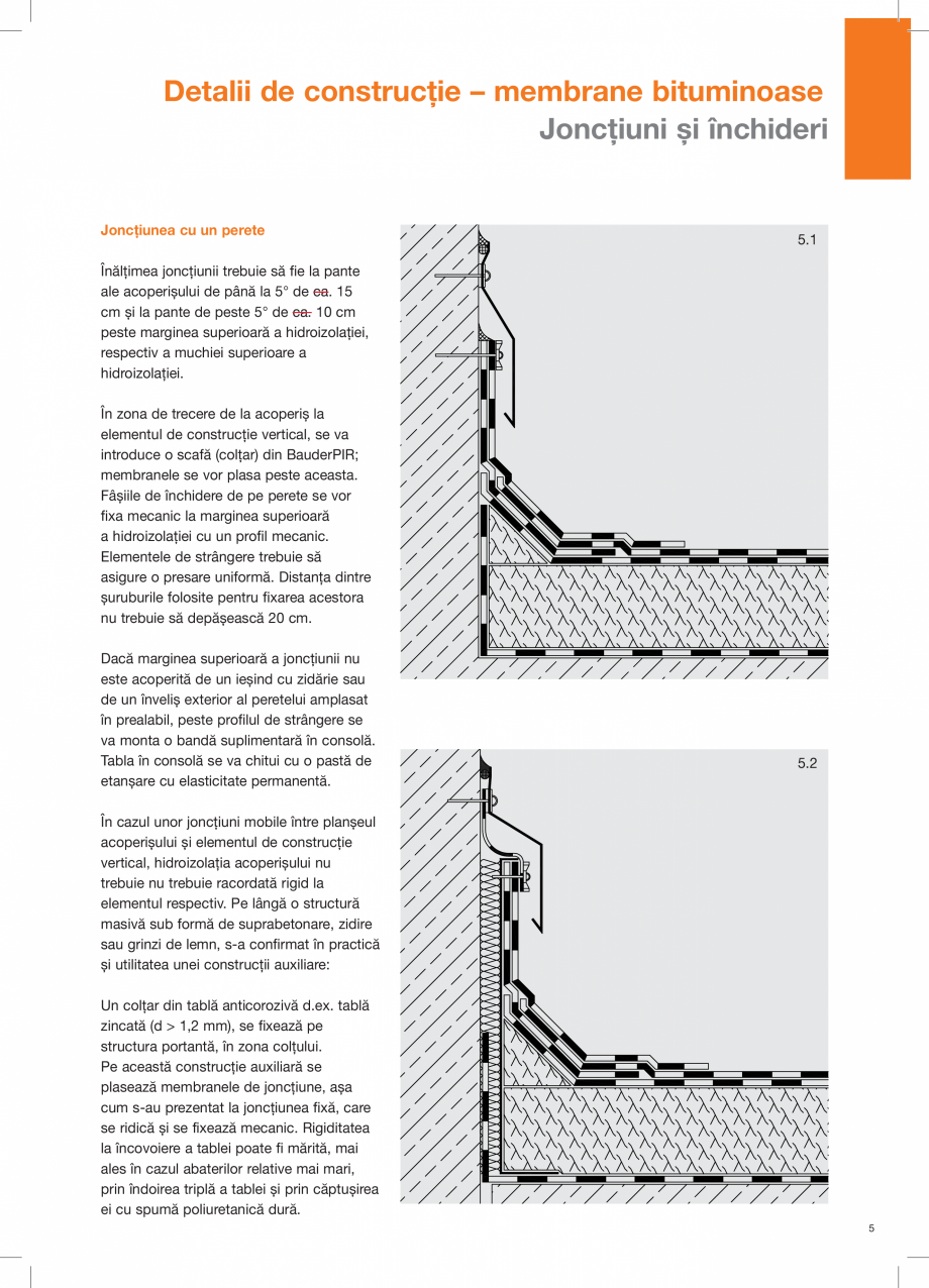 Pagina 5-CAD-PDF Detalii constructie membrane bituminoase BAUDER Detaliu de montaj 