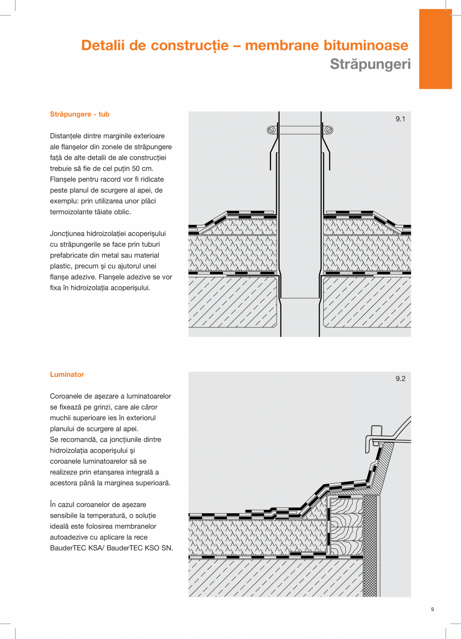 Pagina 9-CAD-PDF Detalii constructie membrane bituminoase BAUDER Detaliu de montaj 