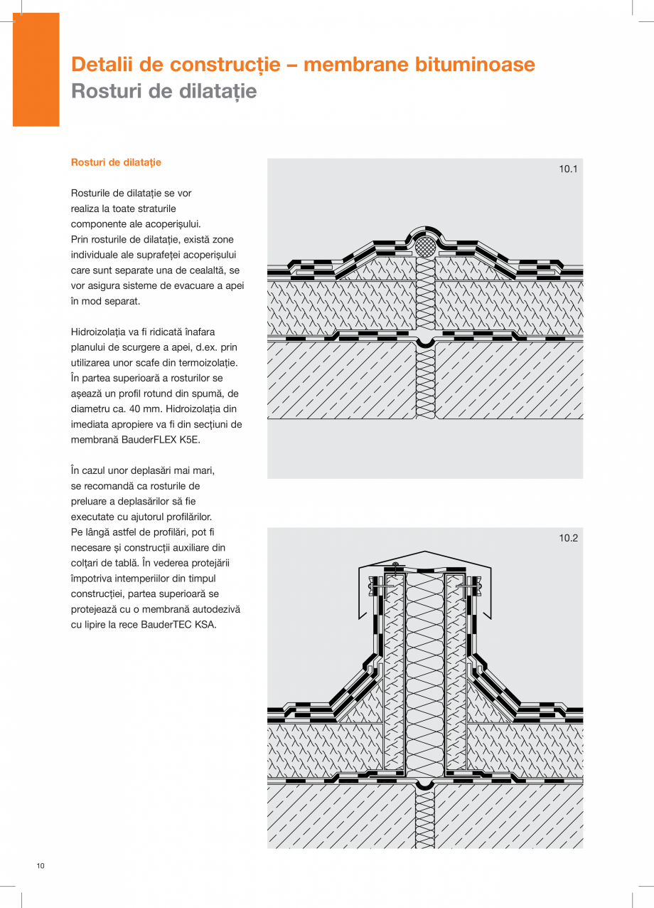 Pagina 10-CAD-PDF Detalii constructie membrane bituminoase BAUDER Detaliu de montaj 
